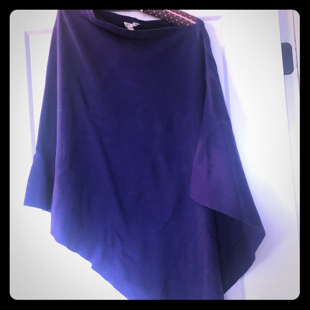 Eileen Fisher poncho in purple